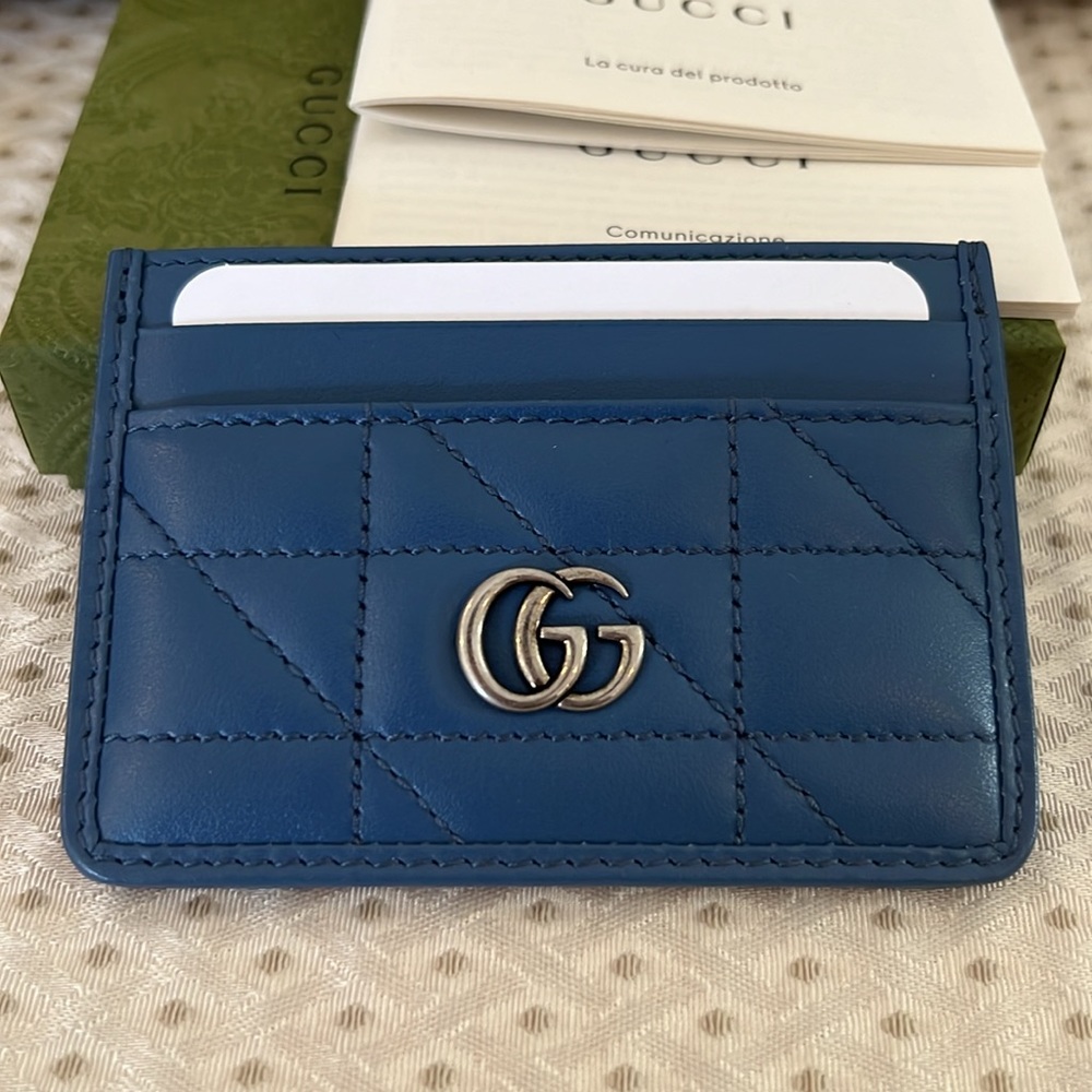 Gucci Card Case Blue 443127 : 496334 - Made in Italy
